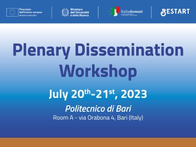 RESTART Plenary Dissemination Workshop | July 20-21, Bari (Italy)