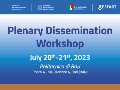 RESTART Plenary Dissemination Workshop | July 20-21, Bari (Italy)