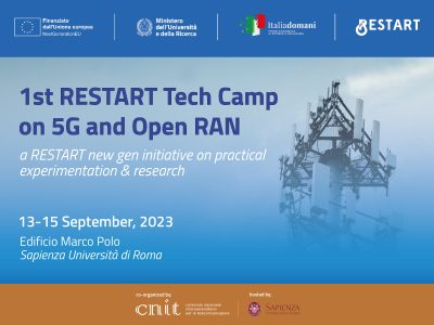 RESTART Tech Camp on 5G and Open RAN | September 13-15, Rome (Italy)
