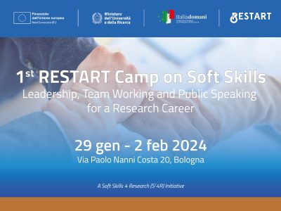 1° RESTART Camp sulle Soft Skills | Bologna, 29 gennaio – 2 febbraio 2024